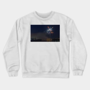 Fireworks at night in summer Crewneck Sweatshirt